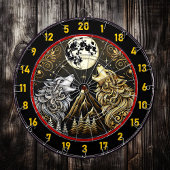 狼の叫び声は自由と力を反射する ダーツボード