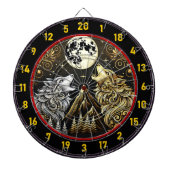 狼の叫び声は自由と力を反射する ダーツボード (正面)