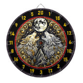 狼の叫び声は自由と力を表している ダーツボード (正面)