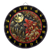 狼の叫び声は自由と力を表している ダーツボード (正面)