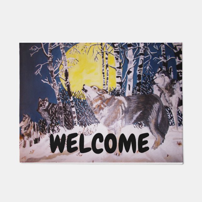 狼の叫び声 ドアマット (正面)