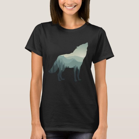狼の吠える山の森 Tシャツ (正面)