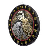 狼の吠え声は強さと自由を表している ダーツボード (正面右)