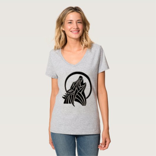 狼の吠え声 Tシャツ (正面フル)