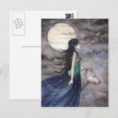 狼の夜 ファンタジーアート ポストカード (正面/裏面)