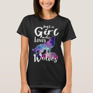 狼の女の子を愛する女クールの子 Tシャツ