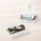 狼の愛 ガラスコースター (アングル)