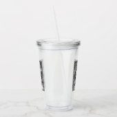 狼の木のフレームに話す乗馬華美フード アクリルタンブラー (左)