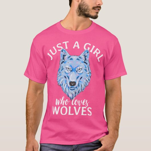 狼の狼を愛する少女 Tシャツ (正面)