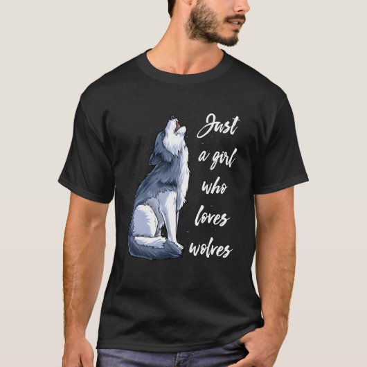 狼の狼Sを愛しているだけの人 Tシャツ (正面)
