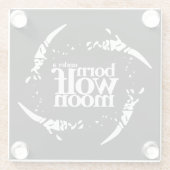 狼の生まれ月の爪の下で詩的な ガラスコースター (裏面)