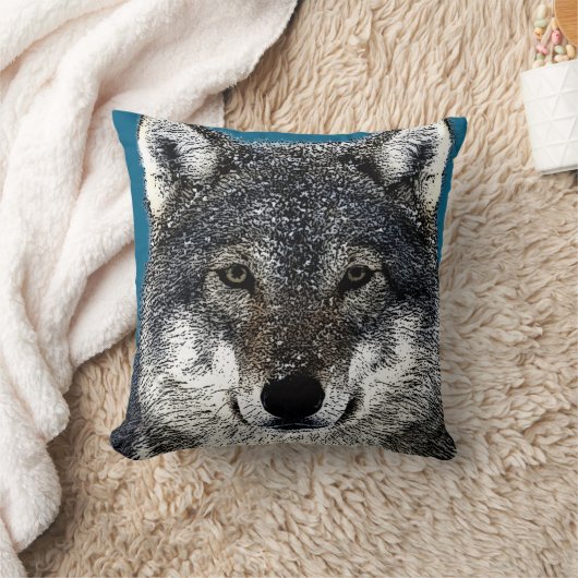 狼の目 クッション (ブランケット)