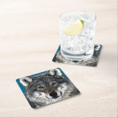 狼の目 スクエアペーパーコースター (インサイチュ)