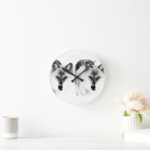 狼の目 ラウンド壁時計 (ホーム)