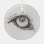 狼の眼差し - Gaze Collection ガラスオーナメント (正面)