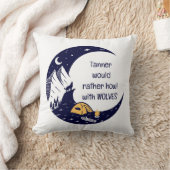 狼の私名で叫ぶ クッション (ブランケット)