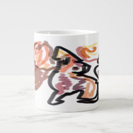 狼の秋の夕焼け ジャンボコーヒーマグカップ