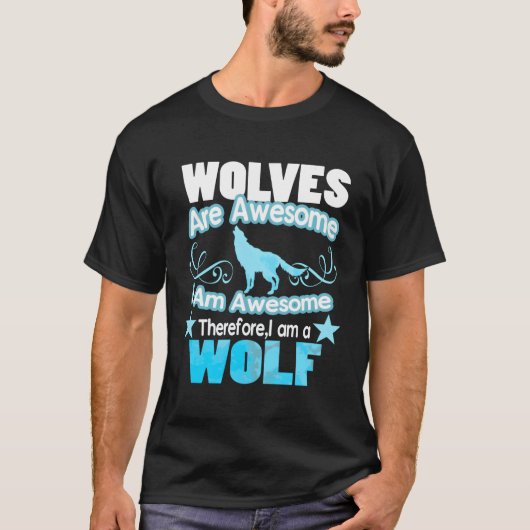 狼の素晴らし狼だ素晴らし Tシャツ (正面)