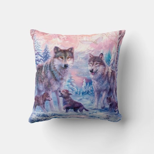 狼の絵画一族 クッション (裏面)