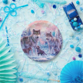 狼の絵画一族 ペーパープレート (パーティー)