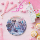 狼の絵画一族 ペーパープレート (パーティー)