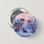 狼の絵画一族 缶バッジ (正面&裏面)