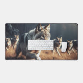 「狼の群れ」 デスクマット (キーボード&マウス)