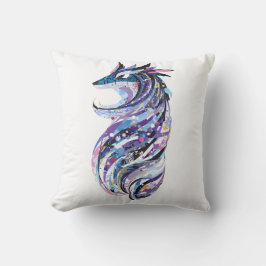 狼の落書きデザイン クッション