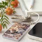 狼の親子 キーホルダー (正面右)