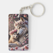 狼の親子 キーホルダー (裏面)