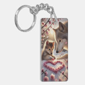 狼の親子 キーホルダー (正面左)