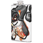 狼の足を空中に上げる フラスク (左)