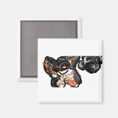 狼の足を空中に上げる マグネット (正面/裏面)