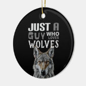 狼の陶芸オーナメント セラミックオーナメント (左)