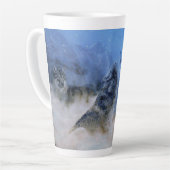 狼の霊 カフェラテマグ (左アングル)