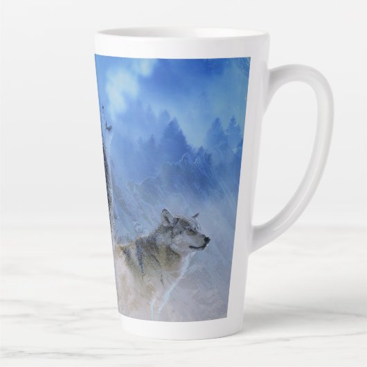 狼の霊 カフェラテマグ (右)