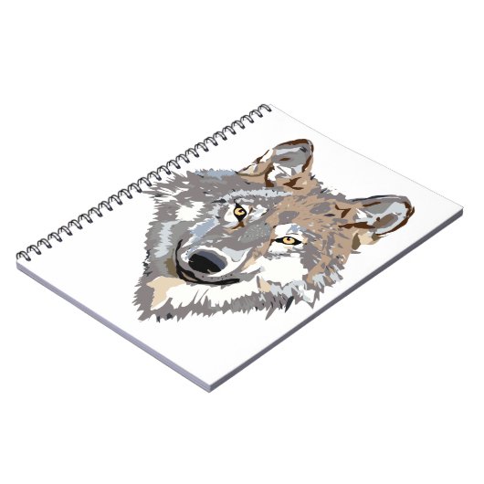 狼の頭の前のイラストレーション ノートブック (左側)