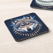 🐺 �狼の頭部インテンスワイルドモダンデコール 🖤 コースター (左側)
