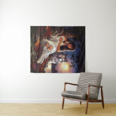 狼の顔 タペストリー (インサイチュ(横))