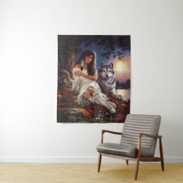 狼の顔 タペストリー