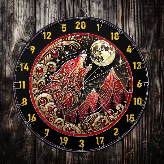 狼の魂がゲームを明るくする ダーツボード