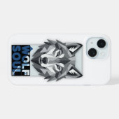 狼の魂 iPhone 15ケース (裏面横)