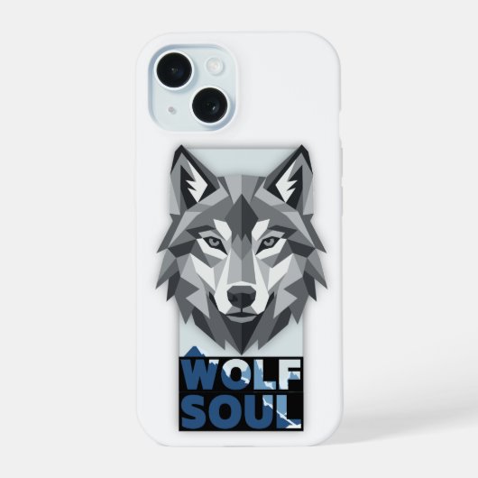 狼の魂 iPhone 15ケース (裏面)
