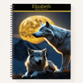 狼は月明かりの下で吠え素晴らしる ノートブック (正面)