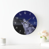 狼は海の月で吠えている ラージ壁時計 (ホーム)
