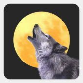 狼は満月で吠える スクエアシール (正面)