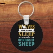 狼は羊の意見で眠れない キーホルダー (正面)