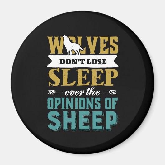 狼は羊の意見で眠れない マグネット (正面)