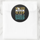 狼は羊の意見で眠れない ラウンドシール (バッグ)