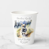 狼をテーマにした冒険は、赤ちゃんシャワー食器を待っている 紙コップ (正面)